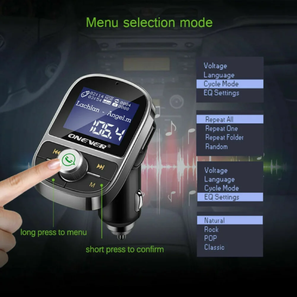 Автомобильный Автомобильный Bluetooth fm-передатчик Hands-free MP3-плеер USB зарядное устройство адаптер автомобильные электрические аксессуары