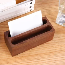 Большая емкость, аксессуары для спальни, офисный стол, простое стабильное хранение, деревянный Настольный подарок, бизнес-держатель для карт, органайзер для дома