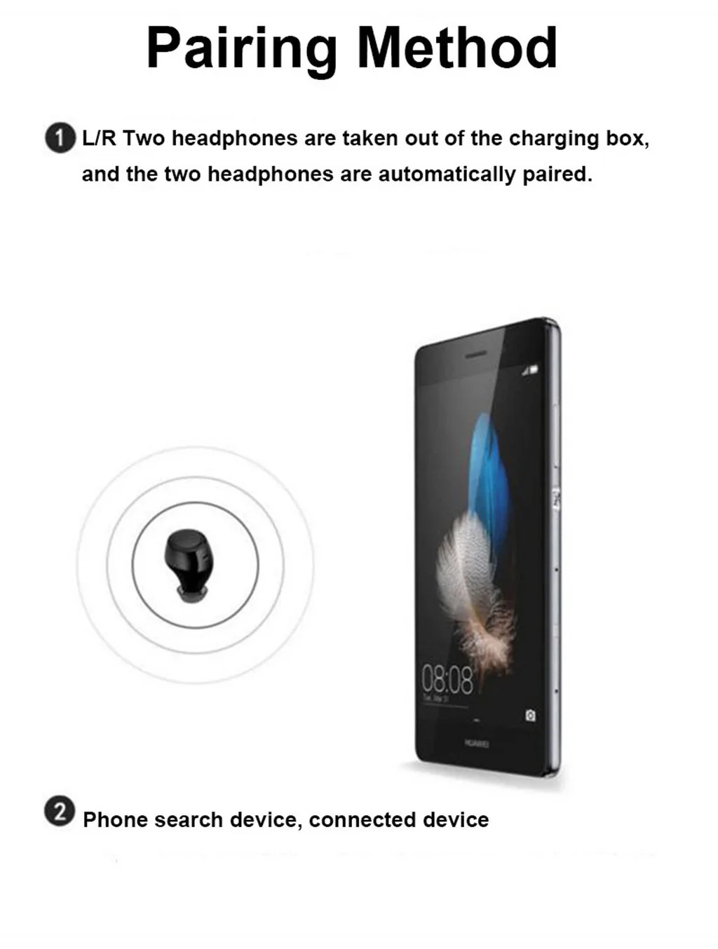 VOBERRY Bluetooth 5,0 вход ушной затычка Беспроводная Гарнитура 3D стерео гарнитура движения с микрофоном интеллектуальное шумоподавление 719#2