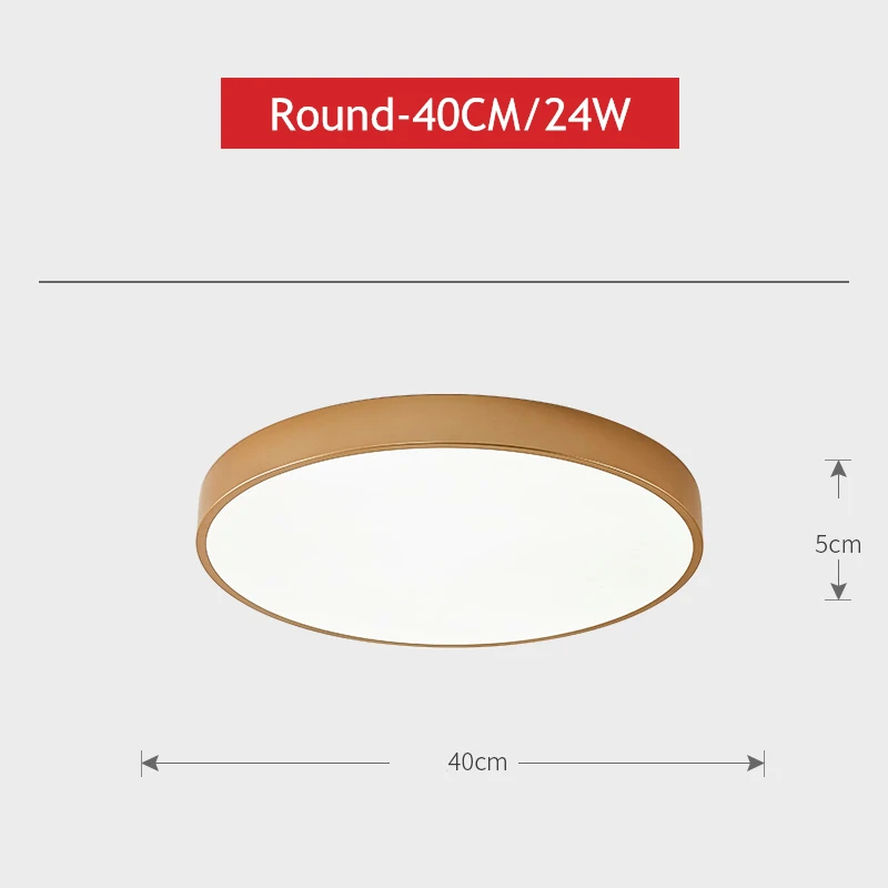 Золотой современный светодиодный потолочный светильник для гостиной для простого потолка в спальне толщина 5 см светильники для освещения украшения дома - Цвет корпуса: 40cm
