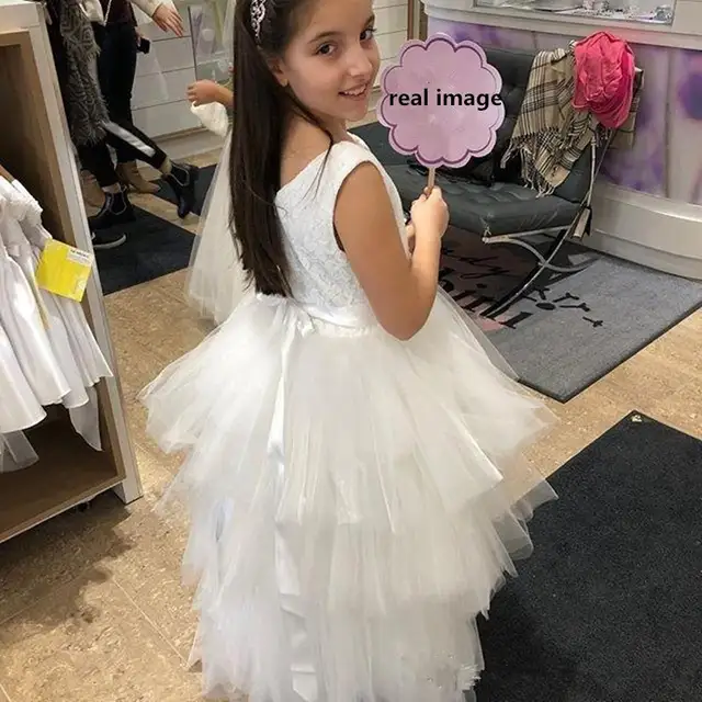 lace top tulle skirt flower girl dress