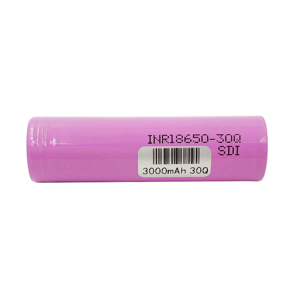 Аккумулятор 18650 батарея INR18650-30Q 3000mAh 3,6 V Плоская верхняя мощность Высокая сливная 15A литий-ионная аккумуляторная батарея