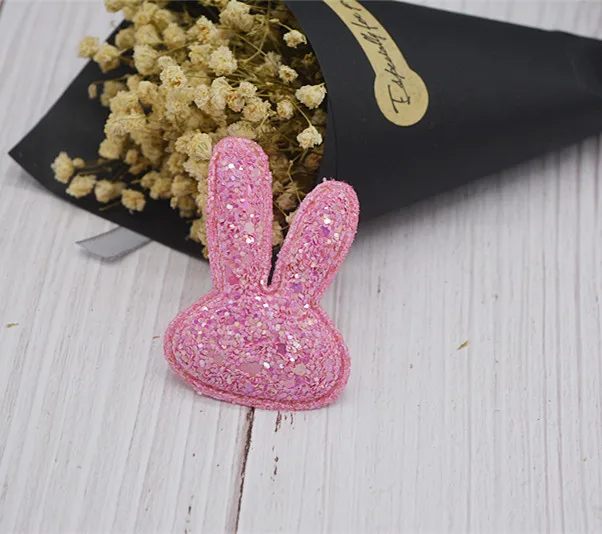 15 шт. Блестящий Драгоценный Камень Кролик голова аппликация патч DIY швейная одежда Детский головной убор обувь сумка Аксессуары материал