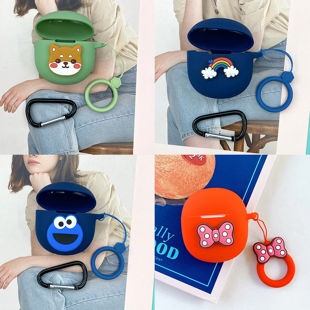 

Cute Silicone Cover for VIVO TWS Neo Case Portable Bluetooth Earphone Case Kawaii Wireless Headphones Box Shockproof Silicone