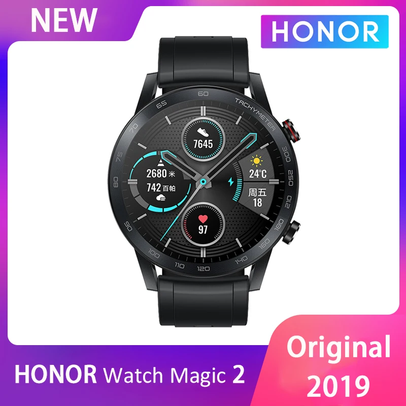 HONOR Magic Watch 2, умные часы с Bluetooth 5,1, умные часы, кислород крови, 14 дней, телефонный звонок, частота сердечных сокращений для Android iOS