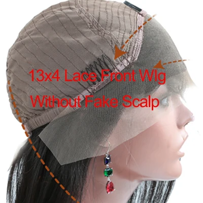 Fabwigs 13x6 глубокая часть поддельные волосы на голову парик на кружеве человеческие волосы парики невидимые узлы Бразильская волна тела поддельные волосы головы парики - Цвет: 13x4 Lace Front Wig