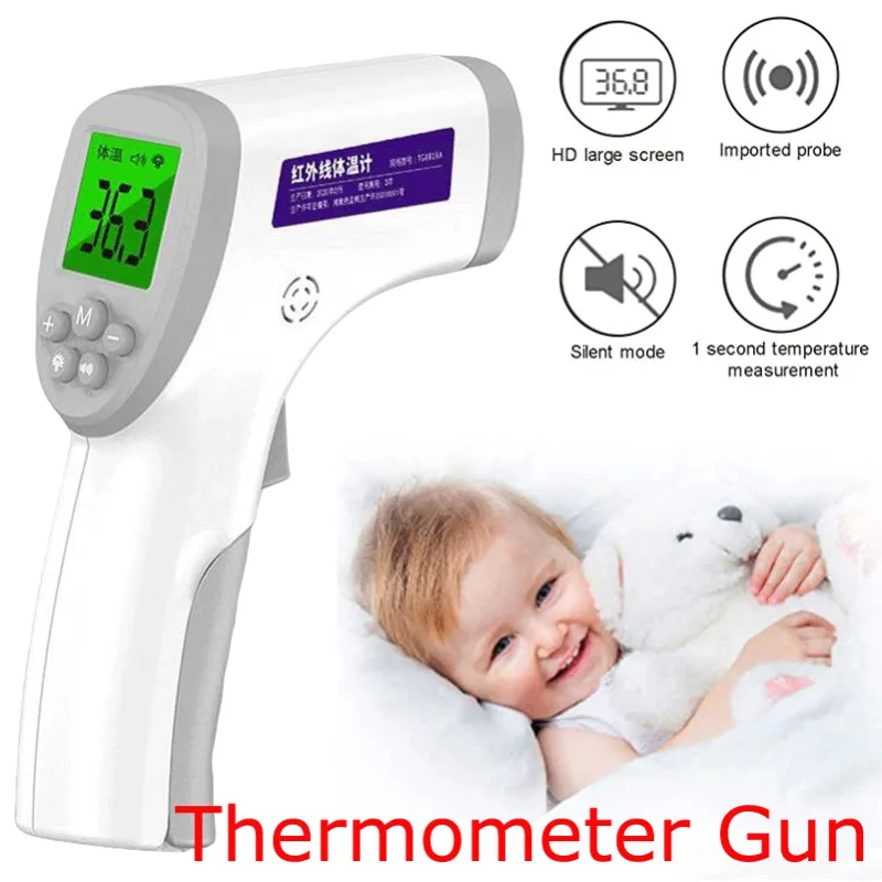 

Baby Adult Thermometer Non Contact Digital IR Infrared Forehead Thermometer Gun Body Temperature Health Care
