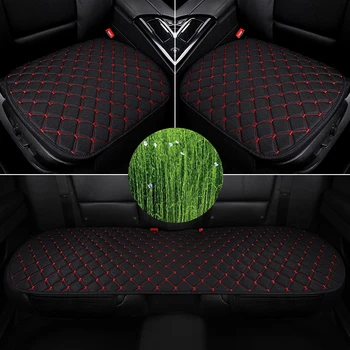

Universal Size Flax Car Seat Cover Cushion Front Rear Backseat Seat Cover Auto Chair Seat Protector Mat Pad Interior Accessories