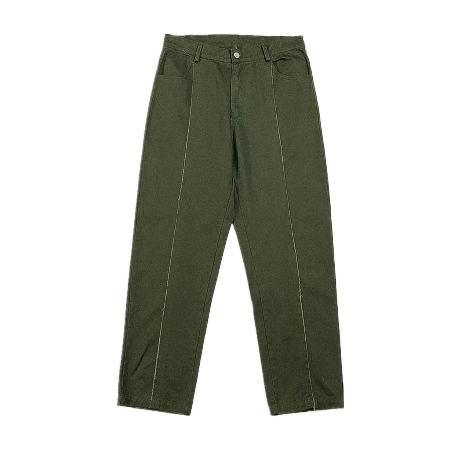 Army green Новые весенние и летние корейские модные прямые спортивные штаны для отдыха в духе колледжа, хлопковые большие размеры - Цвет: Army green