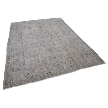 

220x292 Cm Beige Handmade English Vintage Area Rug-7x10 Ft