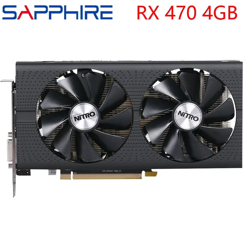 SAPPHIRE Video Card RX 470 4GB 256Bit GDDR5 Graphics Cards for AMD RX 400 series VGA Cards RX470 DisplayPort 570 580 480 Used|Graphics Cards| - AliExpress