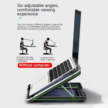 

Portable Laptop Cooler Two USB 18 Inch Large Size Laptop Cooling For Notebook Adjustable Laptop Speed/Height Pads Stand R0D1