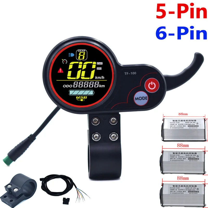 Kick Scooter con pantalla, tablero de Skateboard portátil para exteriores, piezas para patinete eléctrico Kugoo M4, 5/6 pines