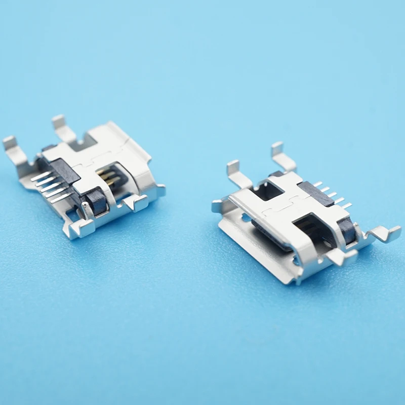 50 шт./лот 5 контактный длинный гнездовой разъем Micro USB с завивкой 4 фута для зарядки