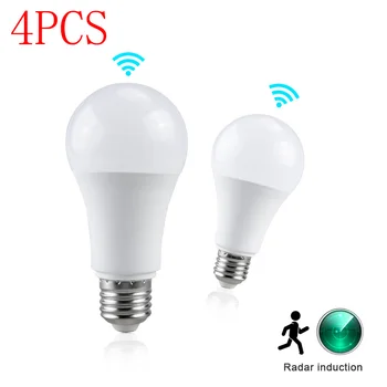

Radar Motion Sensor Light Bulb E27 LED Lamp Auto Smart Infrared Body Induction Bulb Energy Saving For Garden Hallway Corridor