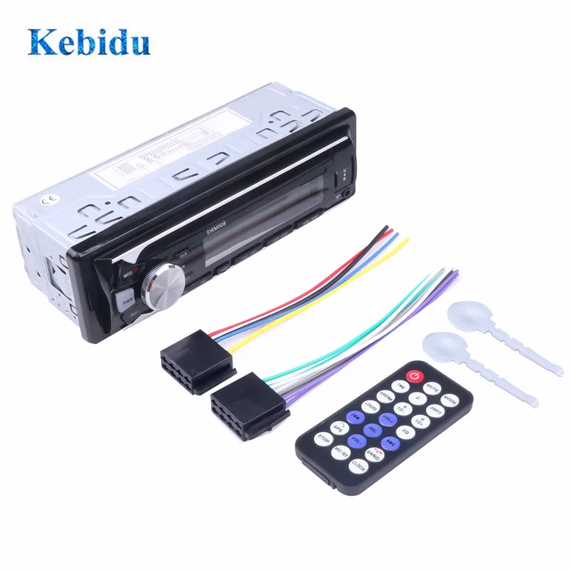 KEBIDU Автомагнитола Bluetooth Mp3 Player12V fm-приемник с пультом дистанционного управления цифровой аудио Музыка автомагнитолы стерео USB/SD/AUX-IN