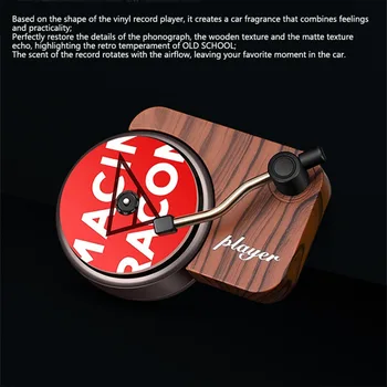 

New Recorder Car Aromatherapy Turntable Car Air Freshener Air Outlet Aromatherapy Aroma Car Perfume Diffuser Decor