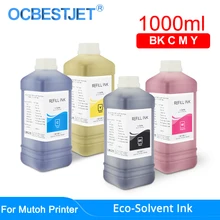 1000 мл/бутылка Экологичные сольвентные чернила для Mutoh Valuejet VJ 1204 1304 1324 1604 1624 1618 1638 2606 принтер чернила экосольвентные 4 цвета/комплект