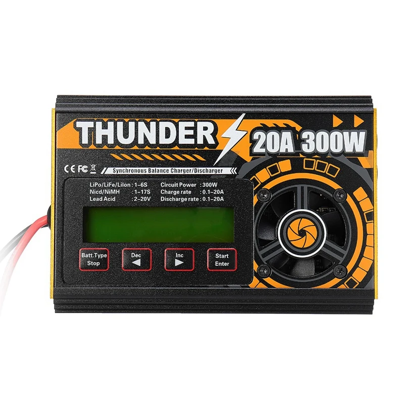 HOTA Thunder 300W 20A 250W 10A DC Balance Charger Discharger for LiPo NiCd PB Battery