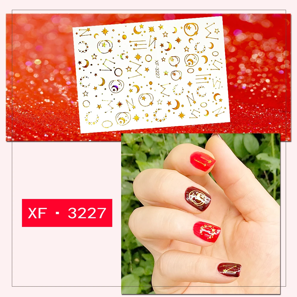 Белые черные золотые серебряные греческие буквы 3D наклейки для ногтей дизайн