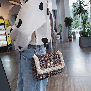 

2020Retro solid color flip women's shoulder bag velvet Messenger bag ladies small Messenger bag designer bag