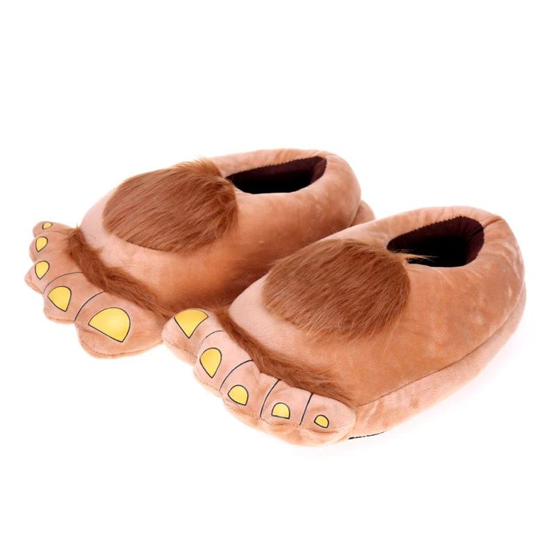 Unisex Couple Warm Home Slippers Cartoon Anime Big Feet Indoor House Cotton Shoes Men Spring Winter Slippers Plush Warm Non-Slip