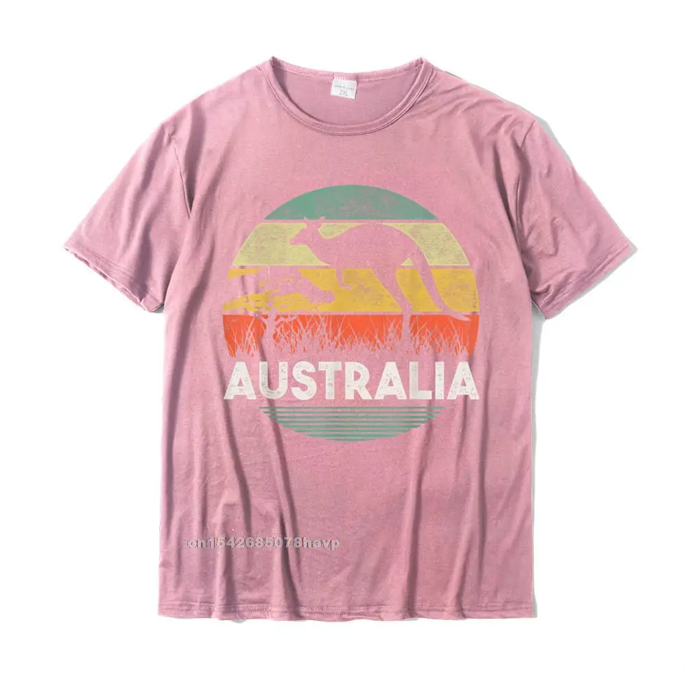  Men Top T-shirts Design Funny Tops & Tees Cotton Round Collar Short Sleeve Printing Clothing Shirt Summer Fall Australia Day Shirt Funny Australian Kangaroo Vintage Gift T-Shirt__684. pink