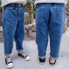 Детская одежда; коллекция года; осенняя одежда; стиль; детская одежда для маленьких мальчиков; универсальные эластичные джинсы в Корейском стиле