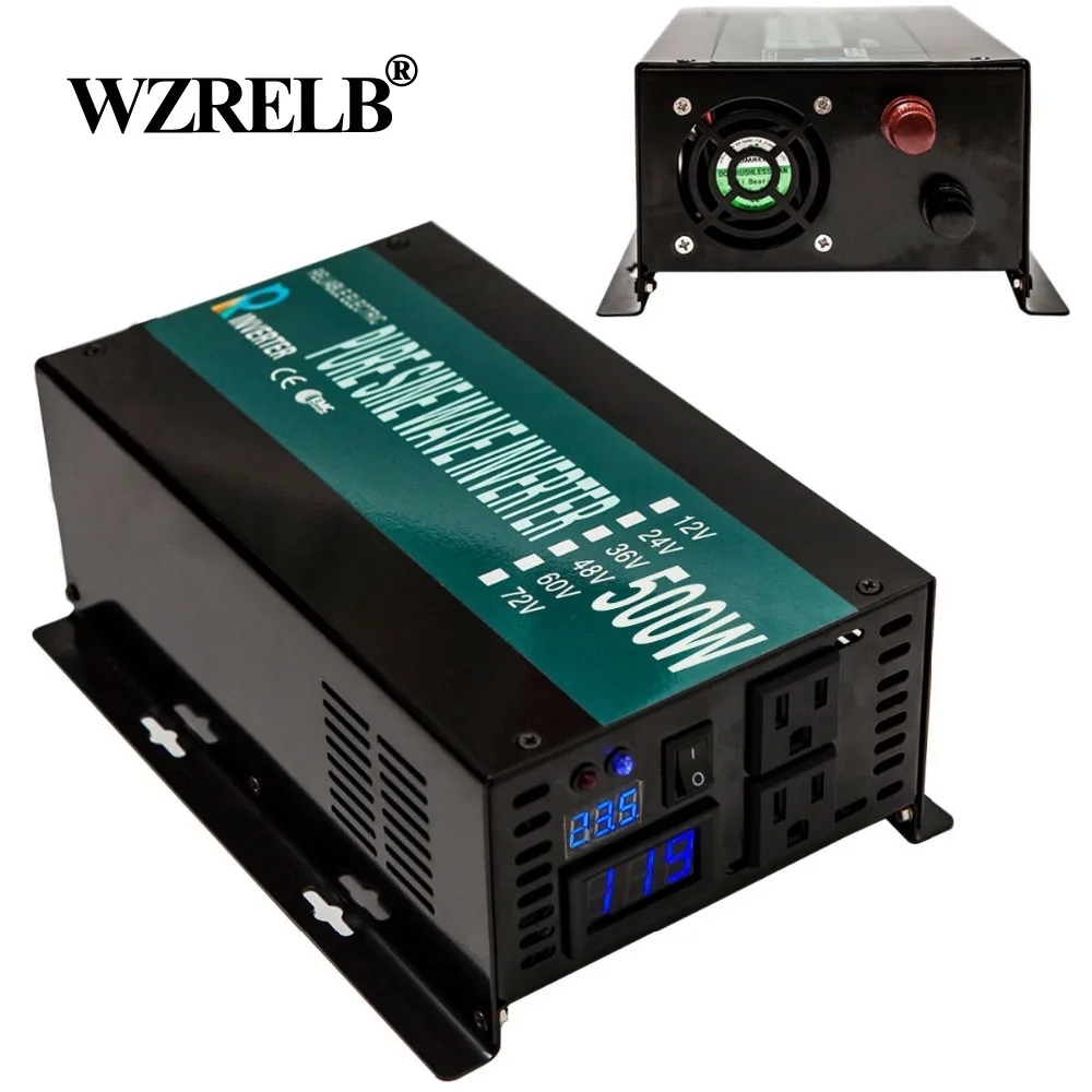 Full Power Off Grid Inverter Solare A Onda Sinusoidale Pura 500W 12V A 240V 24V/48V Dc A 120V/220V/230V Accar Power Inverter Batteria