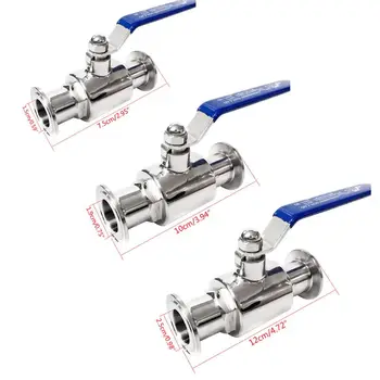 

304 Stainless Steel Sanitary Quick-install Ball Valve Three-jacket Clamp Type Quick-install Pipeline Valve Accessories