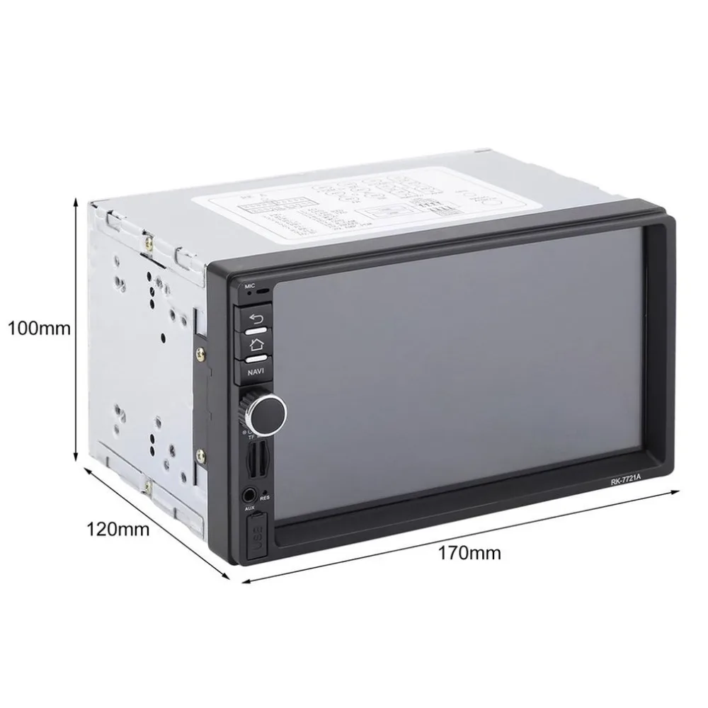 RK-7721A, профессиональный 7-дюймовый HD 1024*600 емкостный экран, 7 цветов, светильник, автомобильный DVD MP3 плеер, Европейская Карта