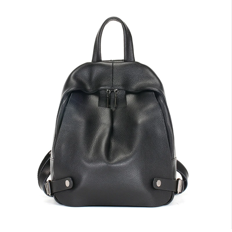 

New Backpack Female Cow Skin Korean Version Versatile Backpacks Women Leisure Bags Travelling School Daily Use