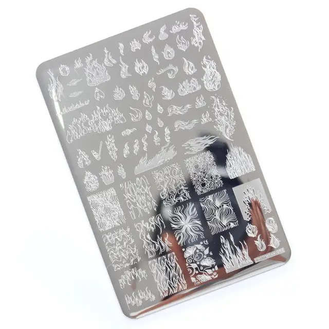 1PC**9.5X14.5cm Nail Art Stamping Plate 304 Stainless Steel Templates  Plates Image--Unique Design/Lace design nail Stamp Plate 52