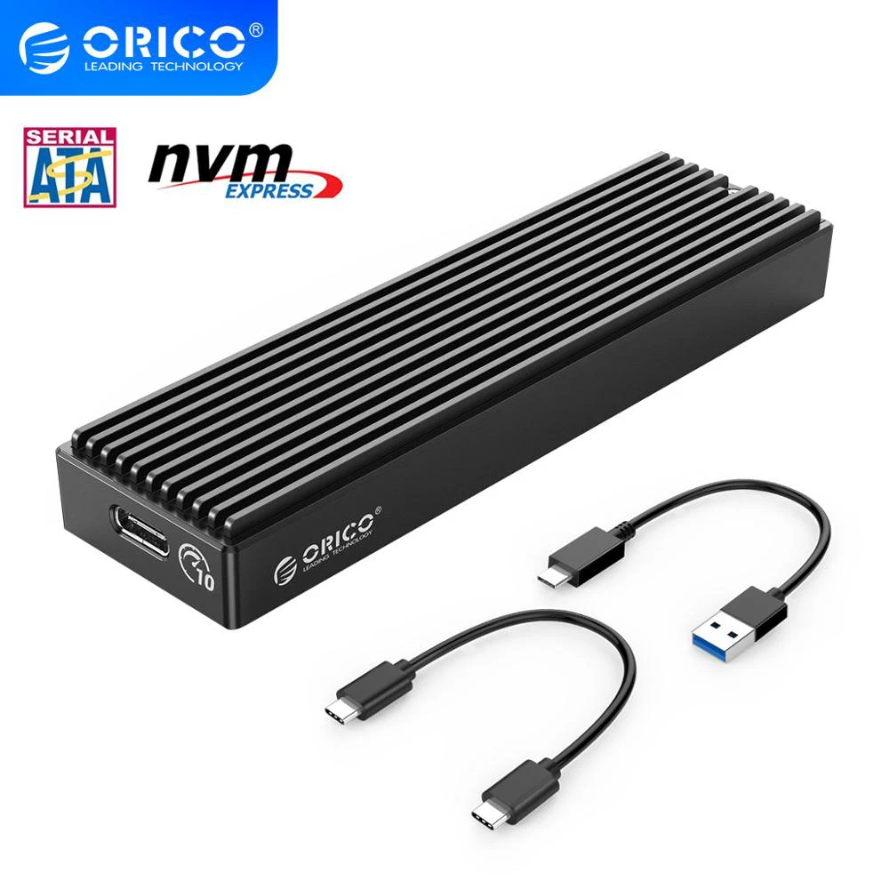 ORICO M.2 NVME корпус M2 SATA NGFF USB чехол Gen2 10 Гбит/с PCIe SSD 5 бокс инструмент бесплатно для
