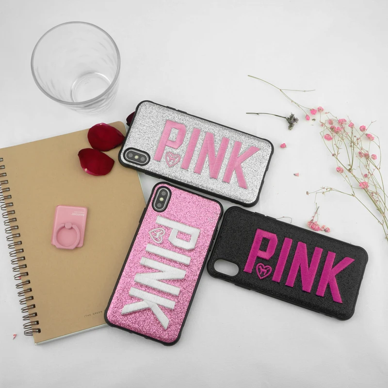 Pink Glitter Silicone Case for Samsung Galaxy Note 10 Plus 9 8 Cover Soft TPU S10 S10e S9 S8 | Мобильные телефоны и
