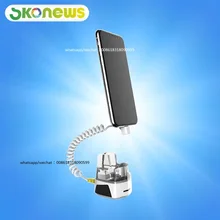 5 pcs Universal Mobile Phone Security Vertical Display Stand Charger Device for smartphone retail shop Alarm Anti theft