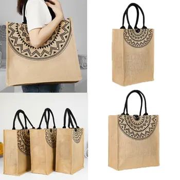 

Made in China Classic Jute Hessian Reusable Eco Friendly Tote Shopper Grocery Shopping Bag