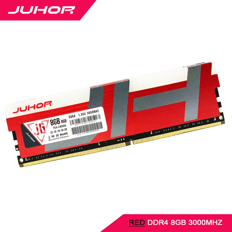  JUHOR ddr4 in RAMS 8gb Desktop Memory with Heat udimm 2666mhz 3000mhz PC RAM 1.2V New dimm Ship mem