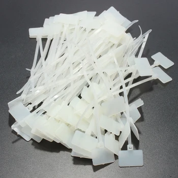 

250pcs Fixed Acid-resistance Self-locking 4x150mm Anti-rust Loop With Marking Tag Tools Multifunction Nylon Zip Cable Tie