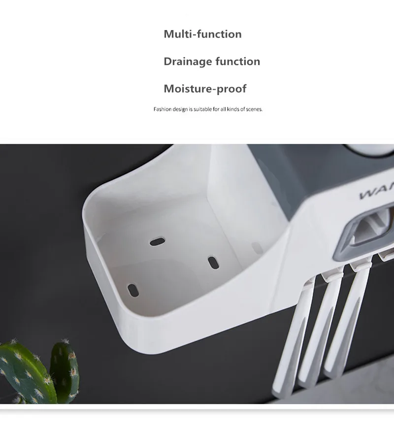 Creative Automatic Toothpaste Squeezers Set Toothbrush Rack Mouthwash Cup Mount Bathroom Accessories Household Goods Holder
