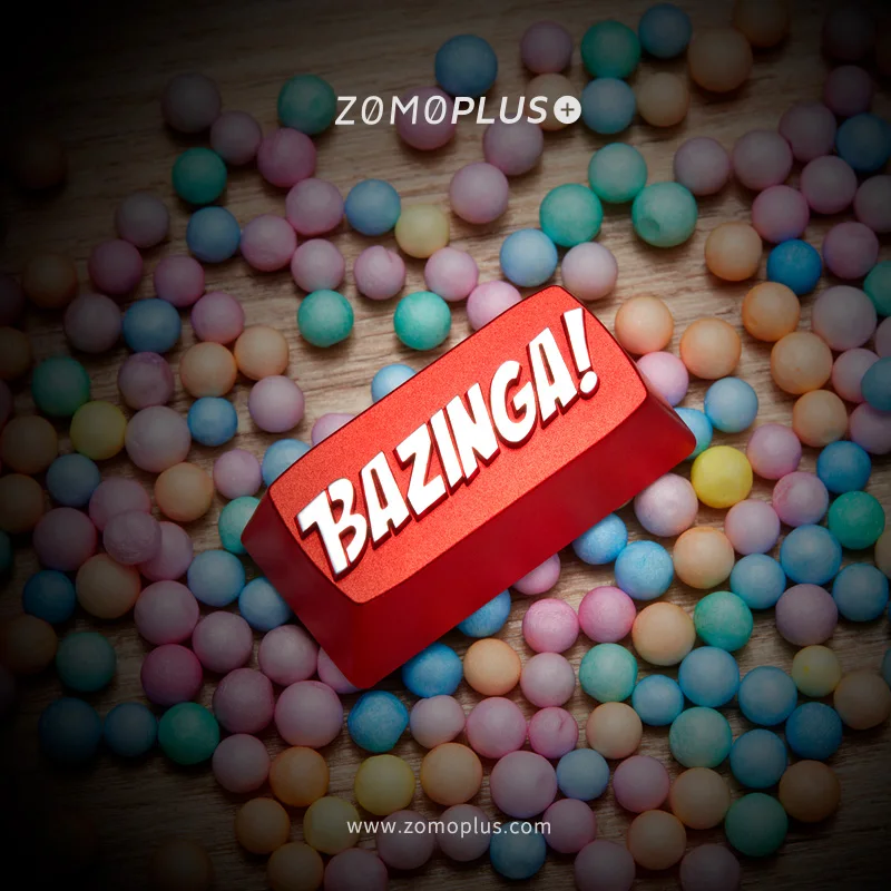 Zomo Bazinga Artesanal Keycap Anodizado Alumínio Compatível Cherry mx Interruptor Backspace Vermelho Prata Colorway Cnc