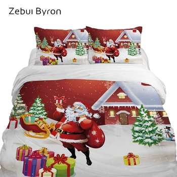 

3D Cartoon Bedding sets King Size,children's bed Set kids,duvet cover set Christmas santa claus gift,Blanket/Quilt Cover Set