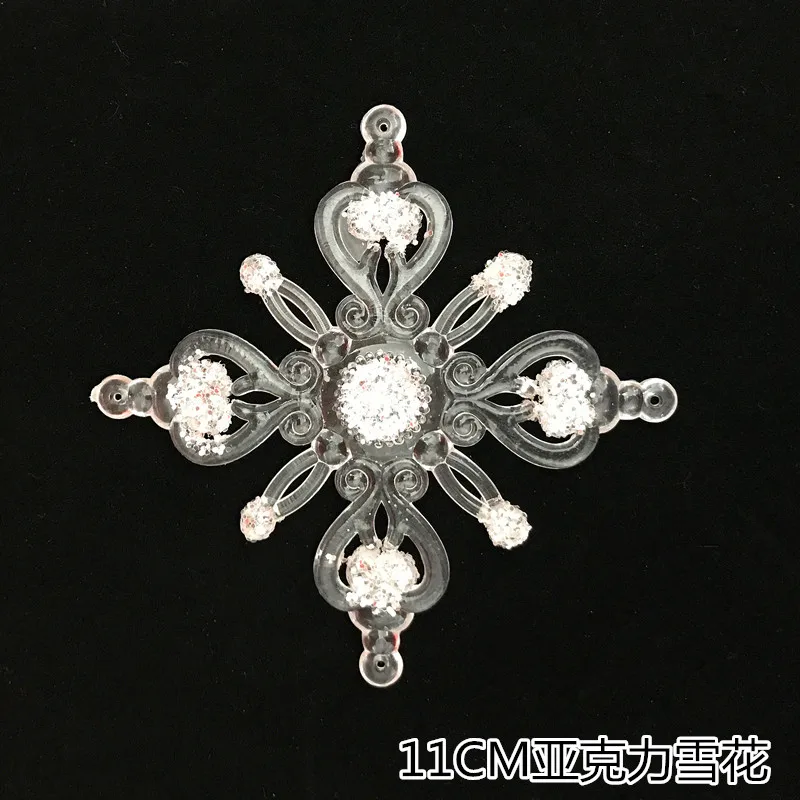 

Window Decoration Christmas Tree Pendant Glass Sticker 11CM Acrylic Snowflake Diamond Effect 1 piece