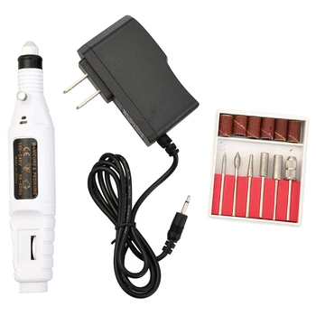 

Electric Nail Art Polish Machine Nail Drill Bits Set Manicure Gel Remover Tools Kit Manicure Pedicure Cuticle Tools US Plug
