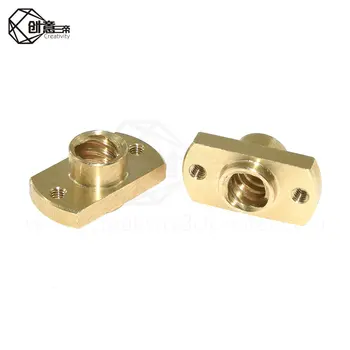 

T8 lead screw nut Pitch 2mm Lead 8mm Brass T8x8mm Flange Lead Screw Nut for CNC Parts Ender 3 CR10 3D Printer Accessories