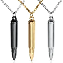  Stainless Steel Black Bullet Cremation Urn Pendant Necklace Jewelry Ash Openable Necklaces Jewelry Gift with Filling Kit 