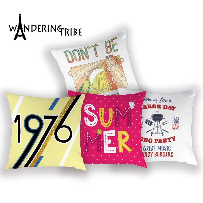 

Letter Cushion Cover Pink Pillowcases Color Cushion Covers Sofa 45X45 Gifts New Pillow Case Decorative Pillows For Couch Kissen