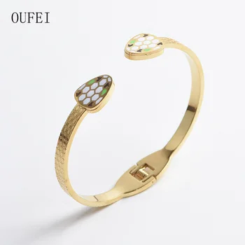 

OUFEI New Fashion Snake Bracelet Bangle Women Simple Personality Titanium Steel Bracelet Rose Gold Bracelet Jewelry Female Gift