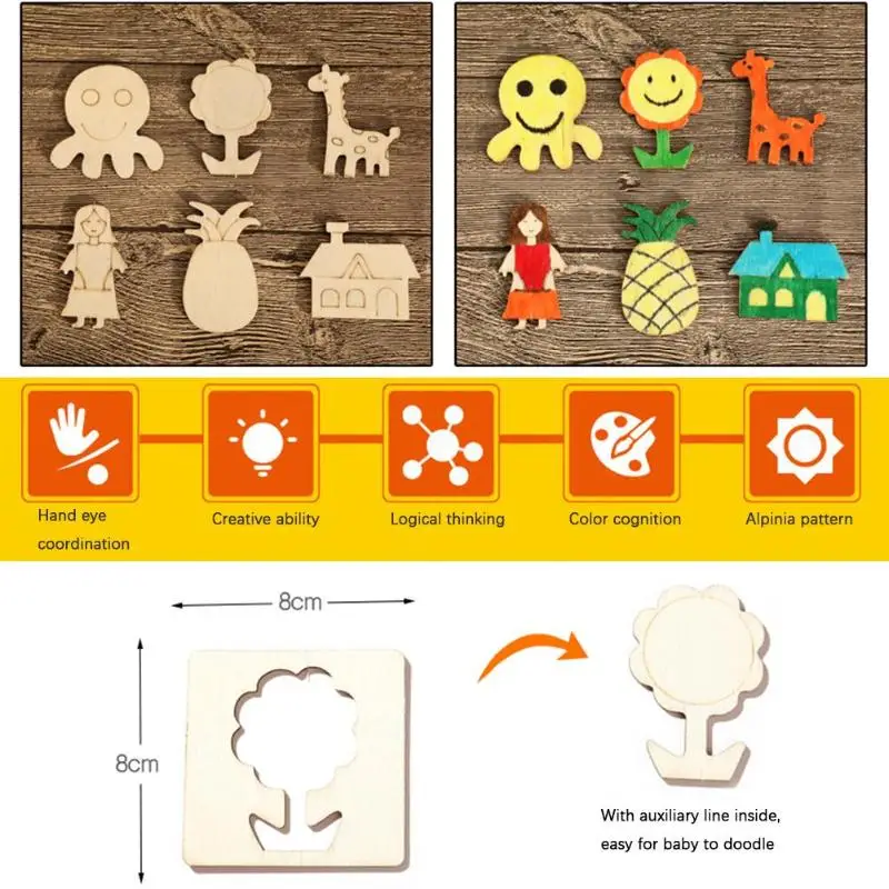 140/78 шт Монтессори Креатив детей трафарет игрушка для рисования доска игрушки Монтессори картина Обучающие игрушки Шаблоны инструменты