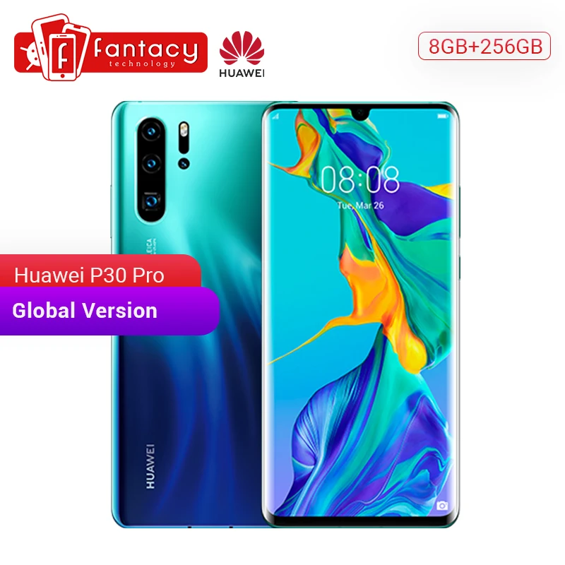  Global Version Huawei P30 Pro 8GB 256GB Smartphone 5x Optical Zoom Quad Cameras 6.47'' Full Screen 